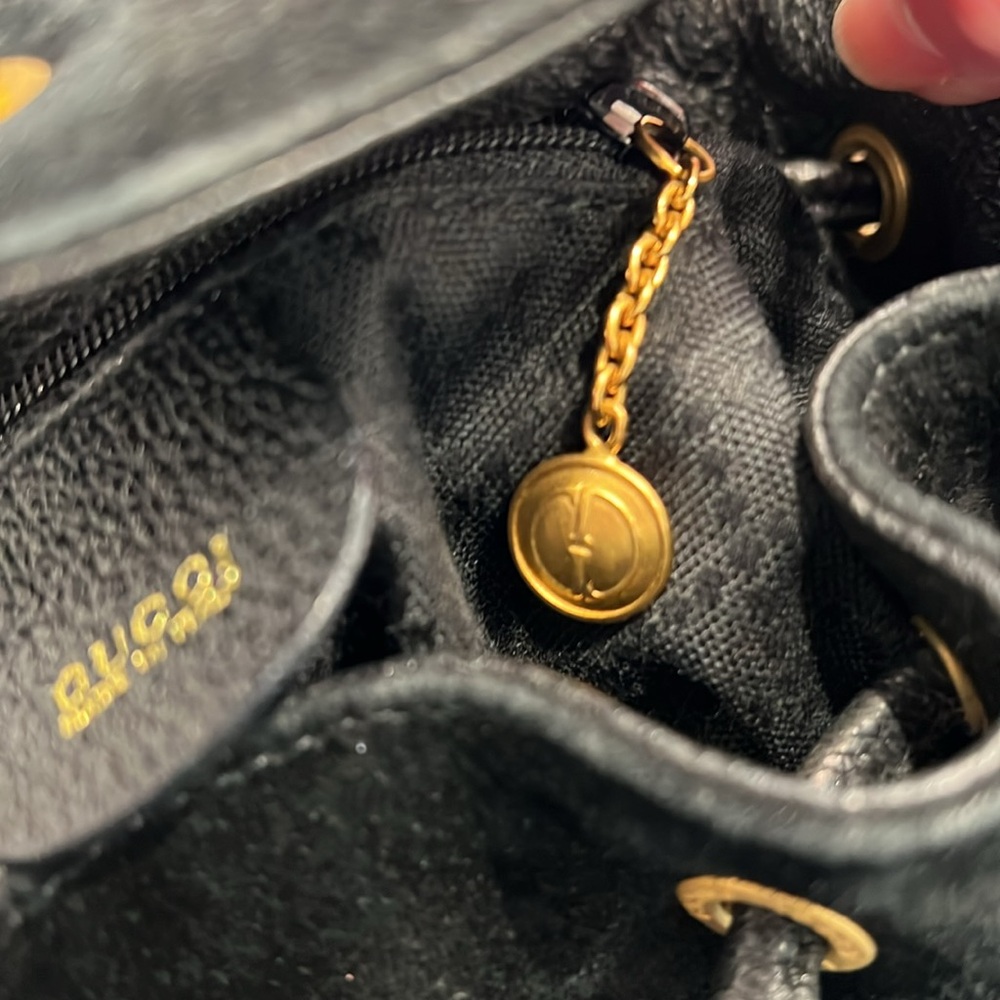 Gucci Mini Bamboo Backpack in Black Suede with COA EUC - Picture 14 of 17